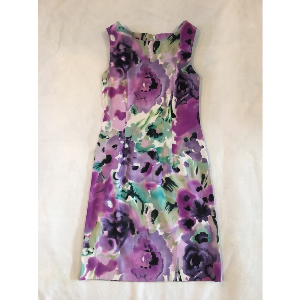 Connected, Purple floral dress